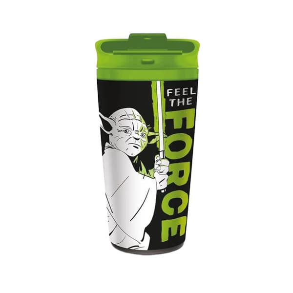 Star Wars Känn kraften Yoda Metal Travel Mug Black/White/Green One Size