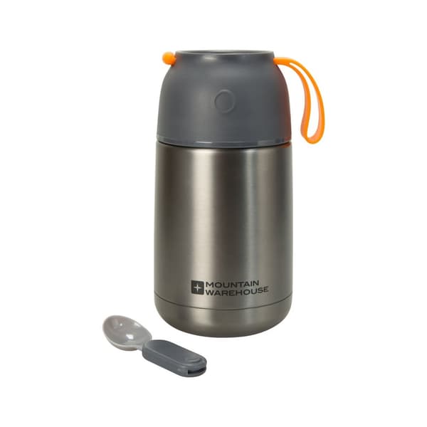 Mountain Warehouse 650ml Food Flask Silver/Charcoal One Size