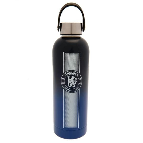 Chelsea FC Crest Thermal Flask Navy/White/Silver One Size