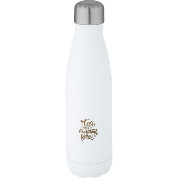 Cove Recycled Stainless Steel 500ml Insulated Water Bottle White One Size