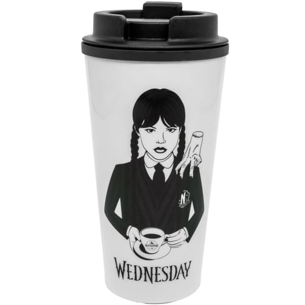 Wednesday Thermal Travel Mug White/Black/Grey One Size