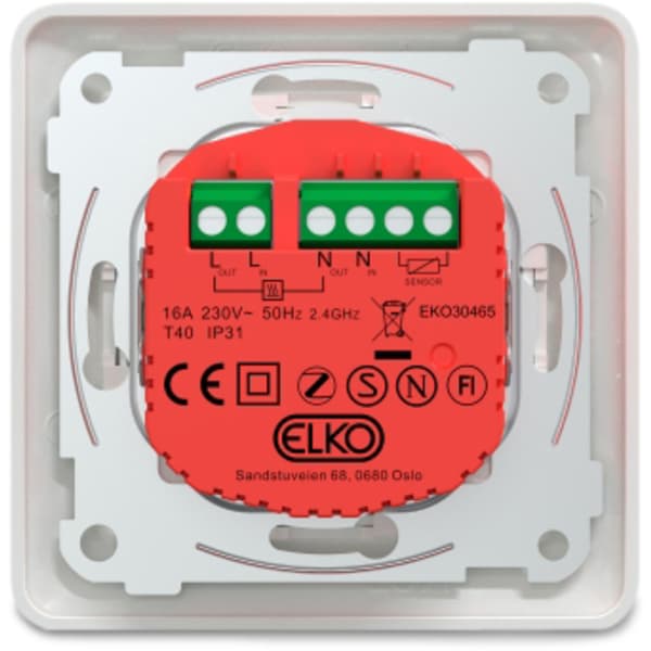 ELKO SMART Zigbee Termostat RS Renhvit
