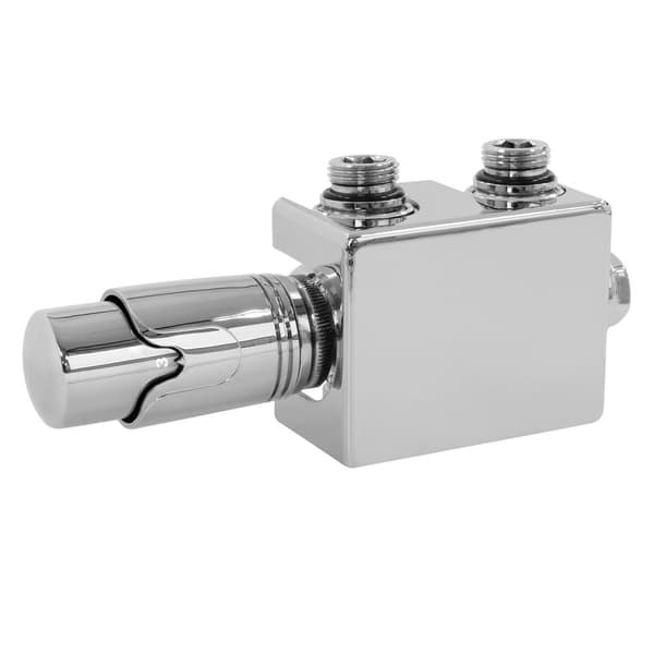 Ventil Armaturen Set Multiblock Chrome Universal inkl. Termostatkop LuxeBath