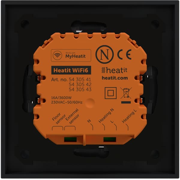 Heatit WiFi6 Thermostat White Sort