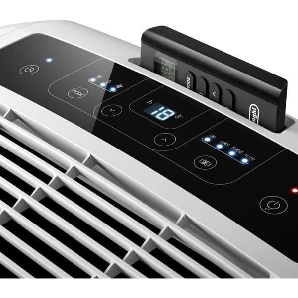 PAC EM82K.1 DELONGHI mobil luftkonditionering - 2400W - Fläkt och avfuktare - 3 hastigheter - R290 gas - 9 400 Btu/h
