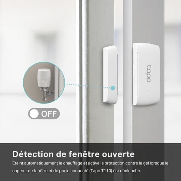 Anslutet och intelligent termostathuvud - TP-Link Kasa KE100 KIT - Kompatibel med Alexa och Google Assistant