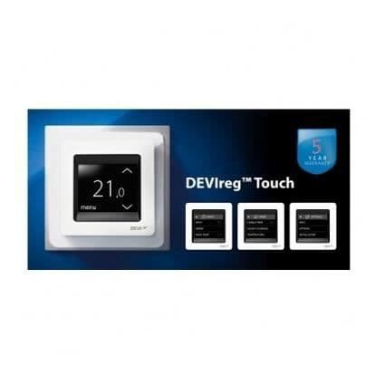 Termostat - Deleage - Devireg Touch - Pekskärm - Programmerbar - Modern design