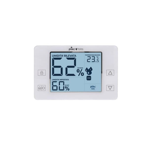 Plikc - PLK2676U0 - Digital väggmonterad hygrostat för hygrostat för hygrostat - 6 (2) A utbyteskontakt - Batteridriven - toto