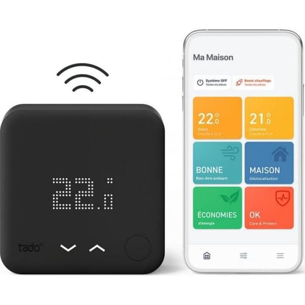 TADO ansluten termostat - Huvudsats - Svart - Minskar din energiförbrukning