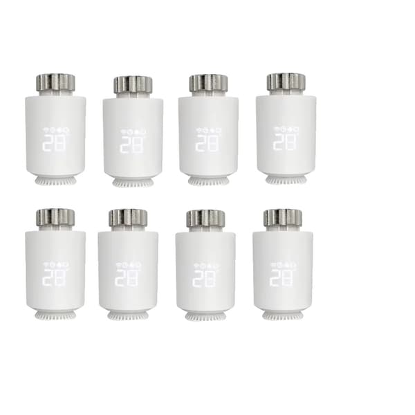 Smart termostatventil, röststyrning, programmerbara inställningar,TRV06-8PCS