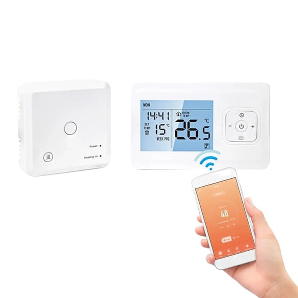 Smart termostat, röststyrning, flexibel installation,Vit
