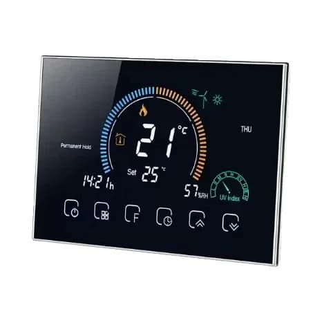 Smart WiFi-termostat, programmerbare cyklusser, kompatibel med Google Home,Sort ingen wifi