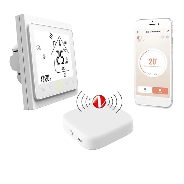 Tuya ZigBee3.0 Smart Termostat, Ugeprogrammerbar Plan, APP og Styring med Stemme,HVID