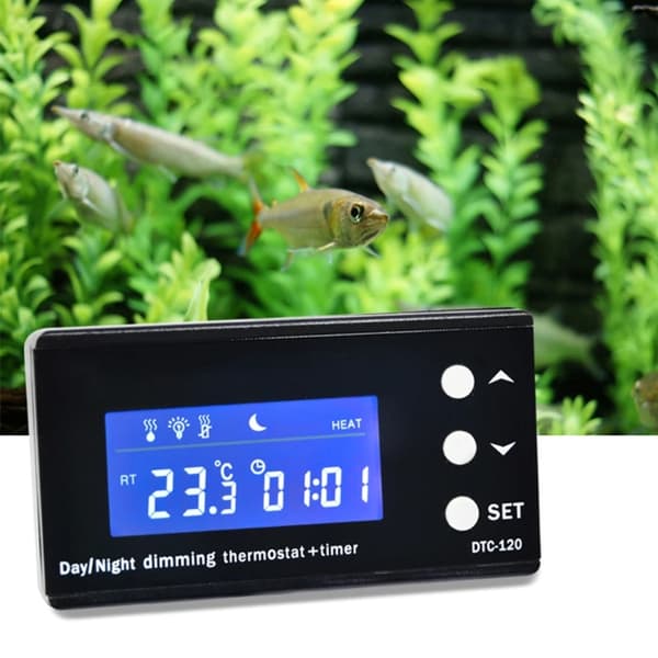 Digital reptil-termostat, præcis temperaturkontrol, bred måleområde, holdbare driftsforhold.