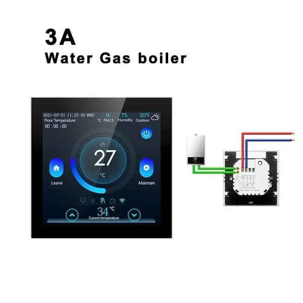 Smart WiFi-termostat, elektrisk gulvvarme, vandopvarmningskontrol,WiFi VandGas Kedel