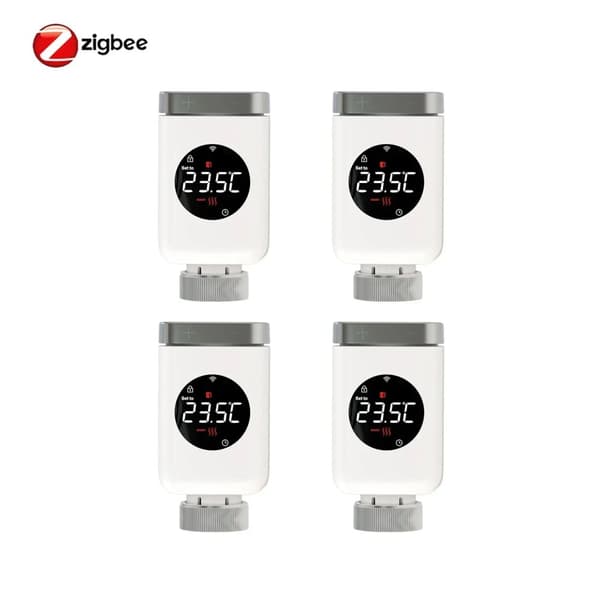 Smart ZigBee Radiator Aktuator, Fjernbetjening App Kontrol, Stemme Kommando Integration,4 PCS ZigBee
