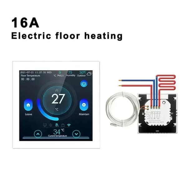 WiFi Smart Termostat, Röststyrning, Programmerbara Inställningar,WiFi ElektriskVärme