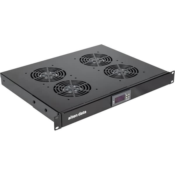 Aiten Data Digital Termostat 4 Fläktar 1U för Rack Svart