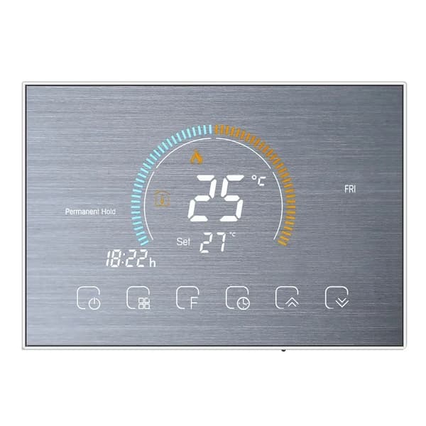 Smart termostat, programmerbar schema, pekskärm,BHT8000GA(Med WIFI), Silver