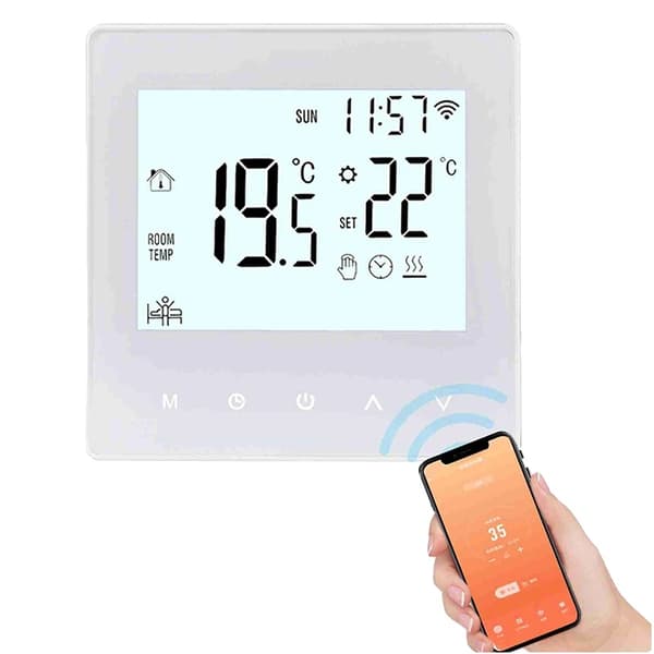 Tuya WiFi Termostat, Smart APP Kontrol, Digital Programmerbar LCD Skærm,Vandopvarmning