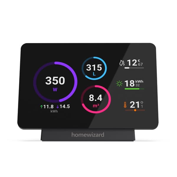 Energy Display - Energimätare - Förstå energiförbrukningen - Visning av gas, vatten, el och temperatur - HomeWizard