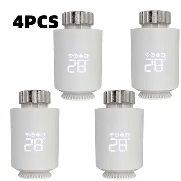 Älykäs lämpöpatterin termostaatti, ZigBee-yhteensopivuus, ääniohjausyhteensopivuus,220-240V, 4KPL
