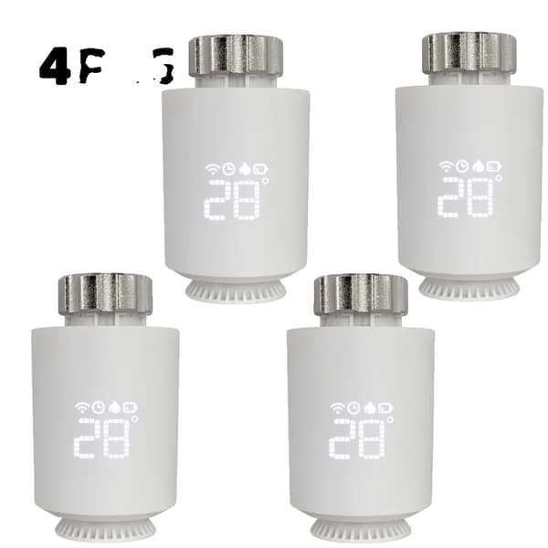 Älykäs lämpöpatterin termostaatti, ZigBee-yhteensopivuus, ääniohjausyhteensopivuus,220-240V, 4KPL