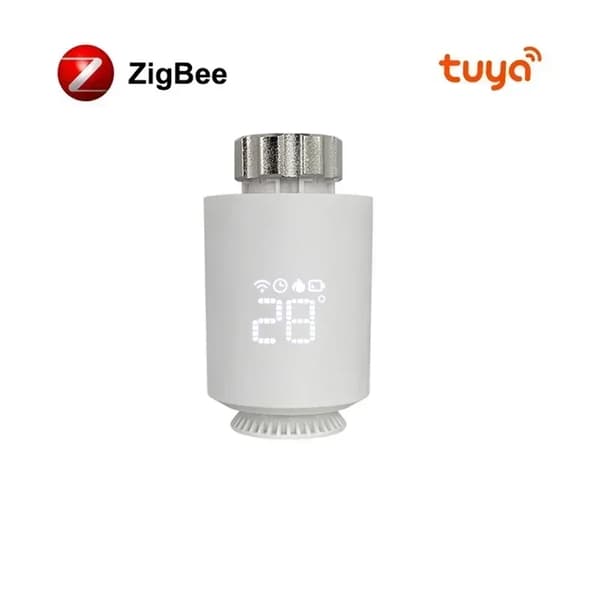 Tuya ZigBee Lämmitinaktivaattori Termostaatti, Ääniohjaus, Ohjelmoitava Aikataulu,1PCS Valkoinen
