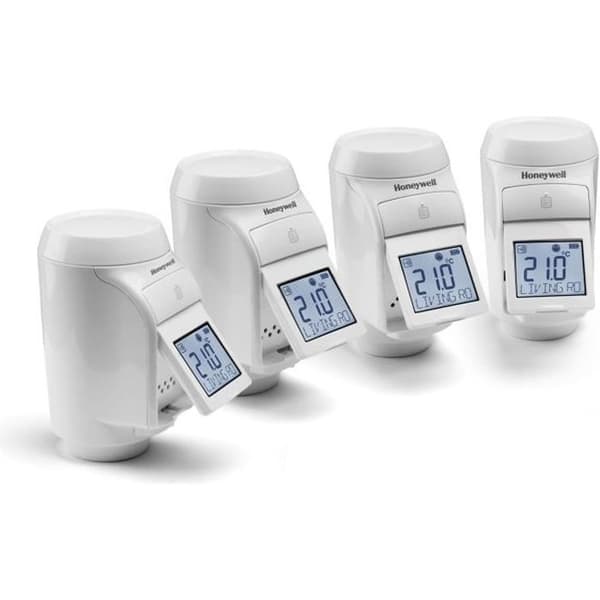 HONEYWELL EVOHOME Paket med 4 programmerbara termostathuvuden med display