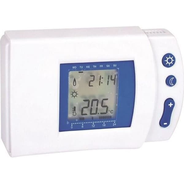 Veckovis digital elektronisk termostat - VOLTMAN - Enkel att installera - Vit