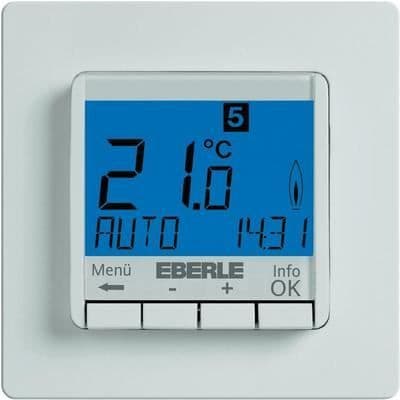 FIT-3R inbyggd termostat - EBERLE - Klocka - Vit