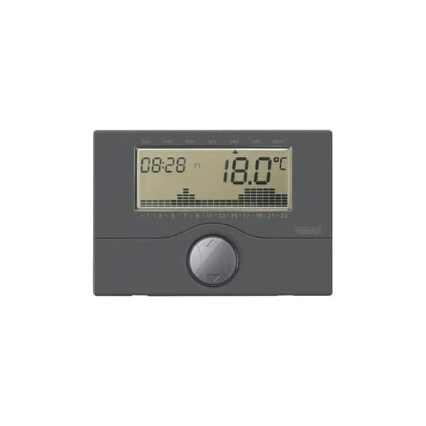 VIMAR programmerbar batteridriven termostat väggmonterad, antracit - 01910.14