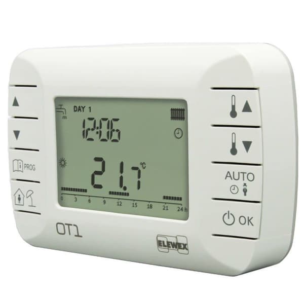 Vemer - VE794100 - OT1 - Veckomodulerande rumstermostat för panna med OpenTherm Class V-protokoll, Vit