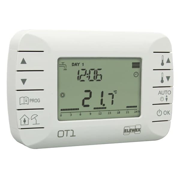 Vemer - VE794100 - OT1 - Veckomodulerande rumstermostat för panna med OpenTherm Class V-protokoll, Vit