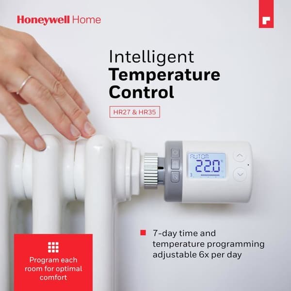 Honeywell hemtermostat - HR27 - 1 styck elektronisk radiatorhuvud, smart och programmerbar
