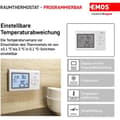Miniatyrbild 3 av 4: Väggtermostat - EMOS - P5607 - Digital - Programmerbar - Frostskydd