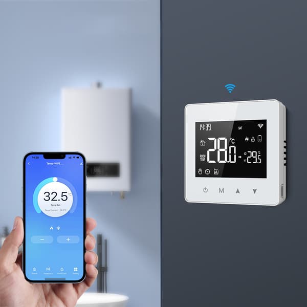 INF Smart WiFi Termostat WT198 för Vatten/Gas Panna Kontroll