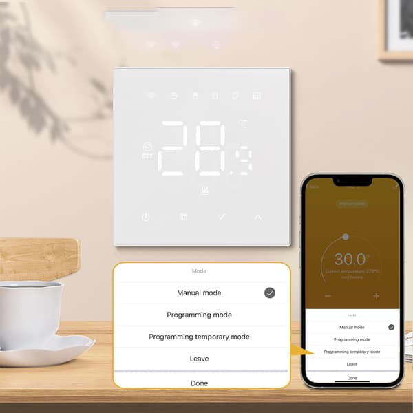 INF Smart WiFi Termostat til Vandvarme - Hvid