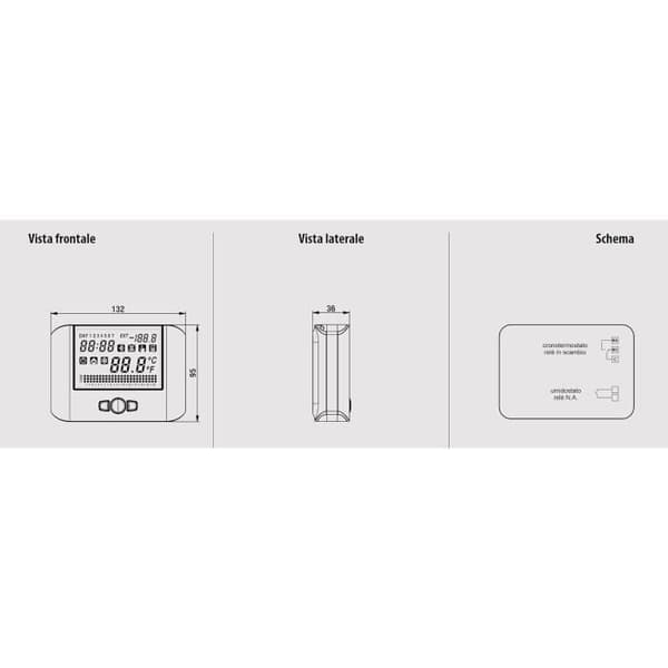 Chronotermostat väggmonterad vit - VEMER MITHOS H