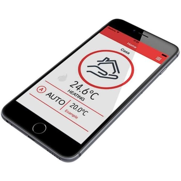 VEMER VE771800 TUO Termostat GSM Väggmonterad med APP-kontroll, Veckoprogrammering, Vit