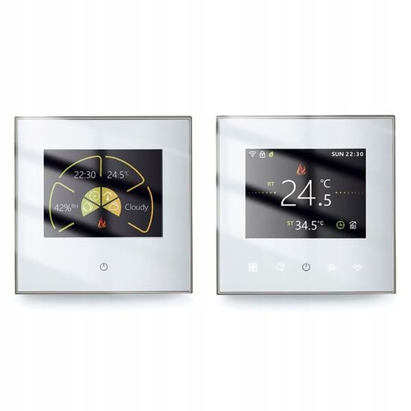 Termostat WiFi - ARHATREYA - BHT-2002 GALW - Golvvärme - Programmerbar - Svart/Vit