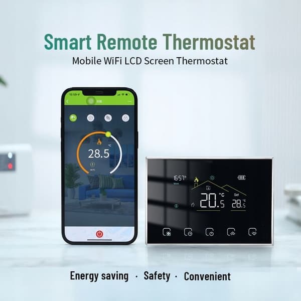 Termostat WiFi - Tuya - Zigbee - Golvvärme - Programmerbar - Dataskydd