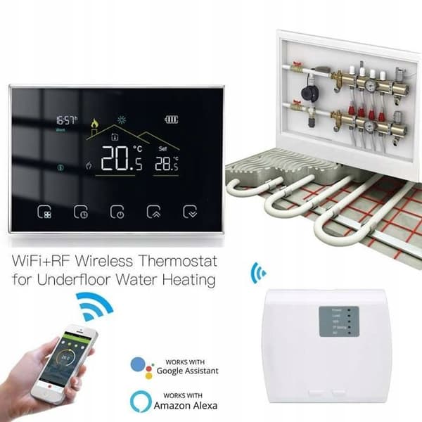 Termostat WiFi - Tuya - Zigbee - Golvvärme - Programmerbar - Dataskydd