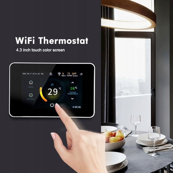 Termostat Wi-Fi Intelligent - ARHATREYA - ME80-16A - LED-skärm - Röstkontroll - Programmerbar