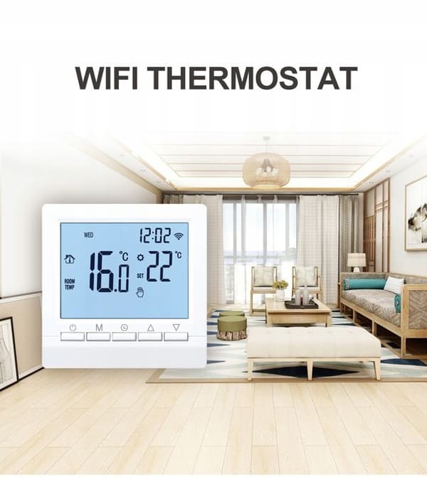 Elektrisk golvvärmetermostat 16A WiFi termostat temperaturkontroll