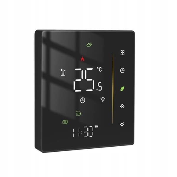 Intelligent vattent thermostat - Moes - Zigbee - Svart - Programmerbar - Golvvärme