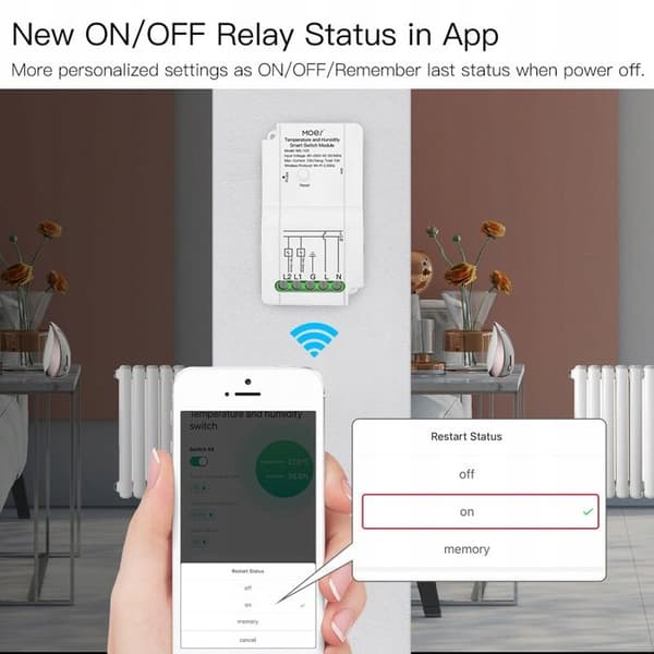 Temperatur- och Fuktighetskontrollant - MOES - MS-103 - WiFi - Kompatibel med Alexa och Google Home