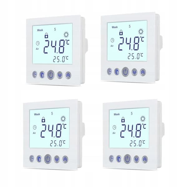 Programmerbar Termostat - ARHATREYA - C16.H3 - LCD-skärm - 16A - 4 Delar