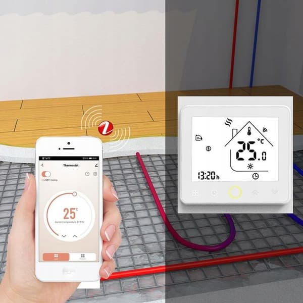 Termostat Zigbee - ARHATREYA - Programmerbar - Elektrisk Golvvärme - IP20