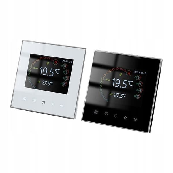 Termostat WiFi LCD - ARHATREYA - Elektrisk Uppvärmning - Programmerbar - Svart